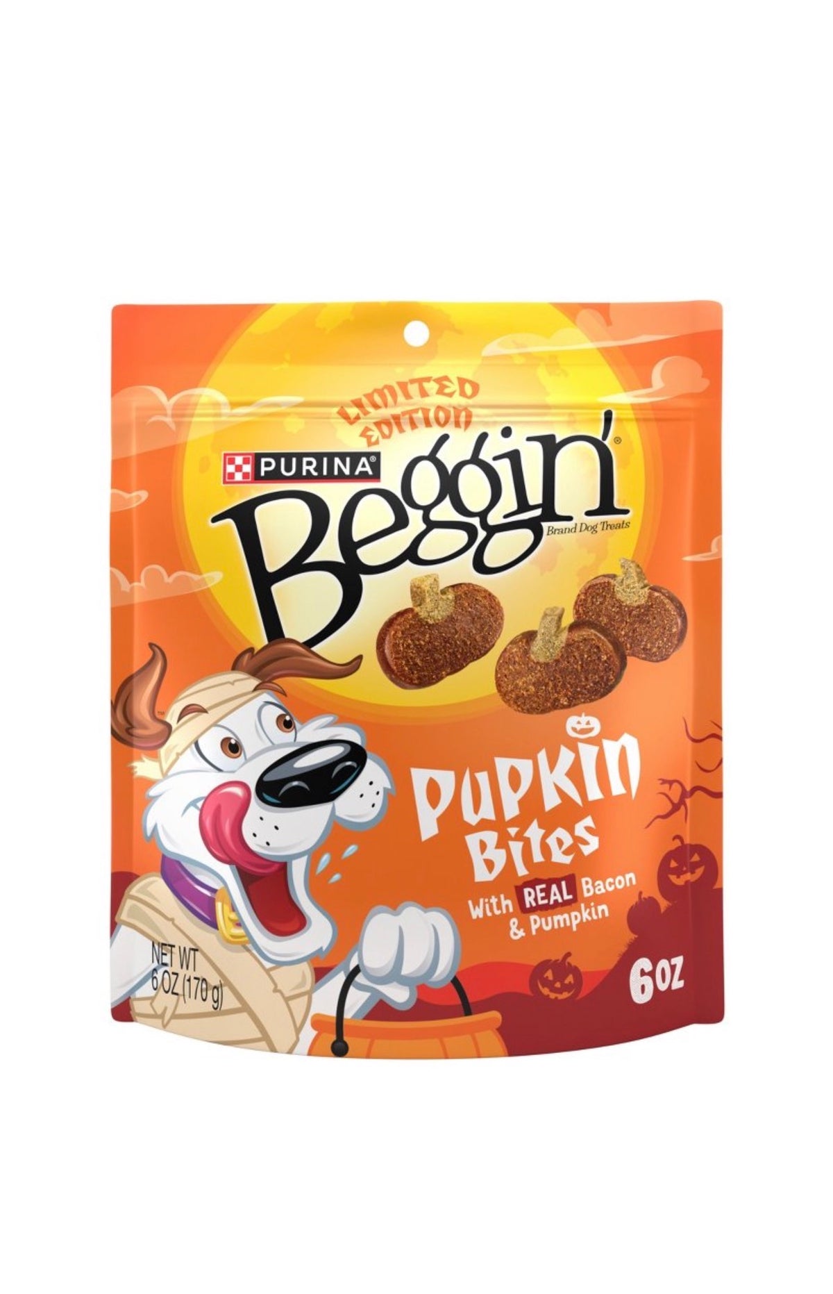 Beggin’ Pumpkin & Bacon Flavor Strips Chewy Dog Treats