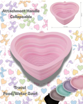 Pink Heart Shaped Travel Bowl