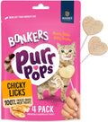 BONKERS Purrpops Chicken Flavored Freeze-Dried Cat Treats, 4 count