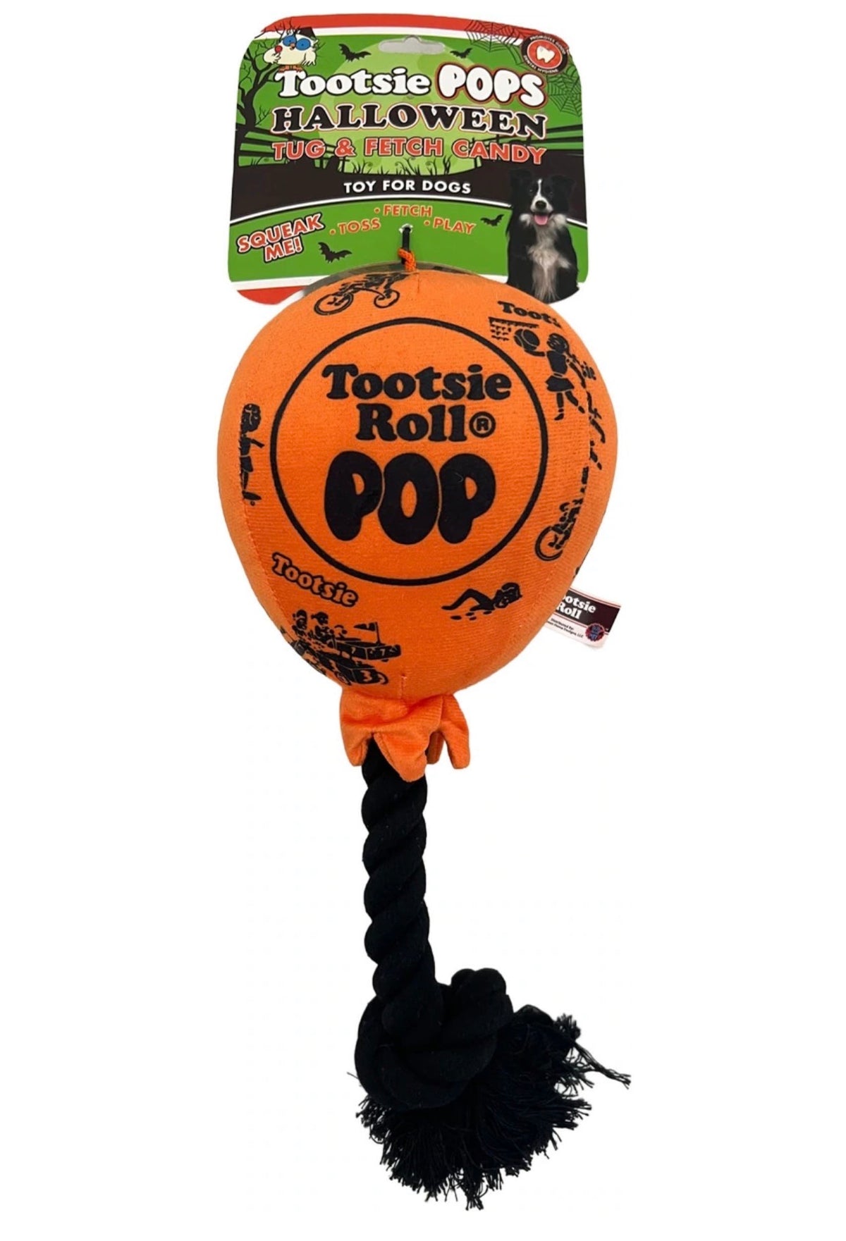 Halloween Tootsie Roll Pop Rope Squeaker