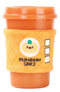 HugSmart Rubber Pumpkin Spice Latte Squeaky Dog Chew Toy