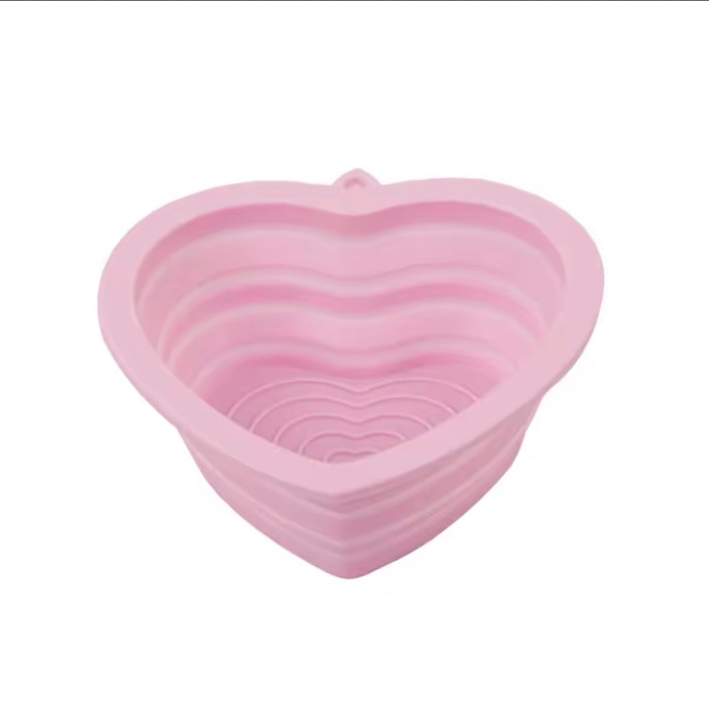 Pink Heart Shaped Travel Bowl