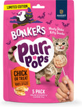 BONKERS Purrpops Halloween Edition Chicken Flavored Freeze-Dried Cat Treats, 5 count