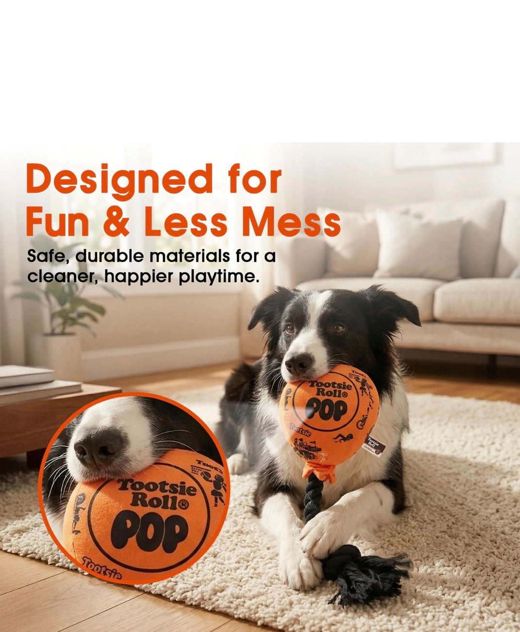 Halloween Tootsie Roll Pop Rope Squeaker