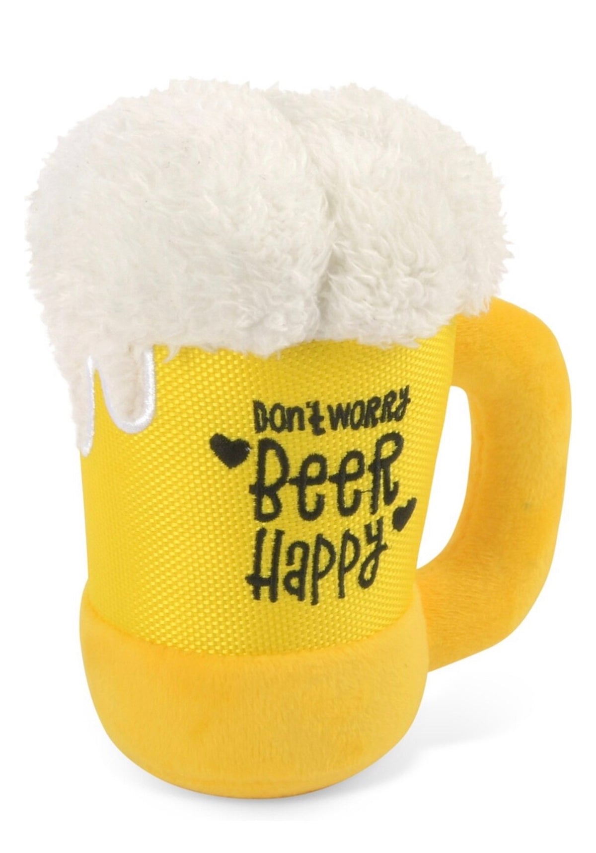 P.L.A.Y. Pet Lifestyle and You Clive & Bacon x PLAY Beer Squeaky Plush Dog Toy