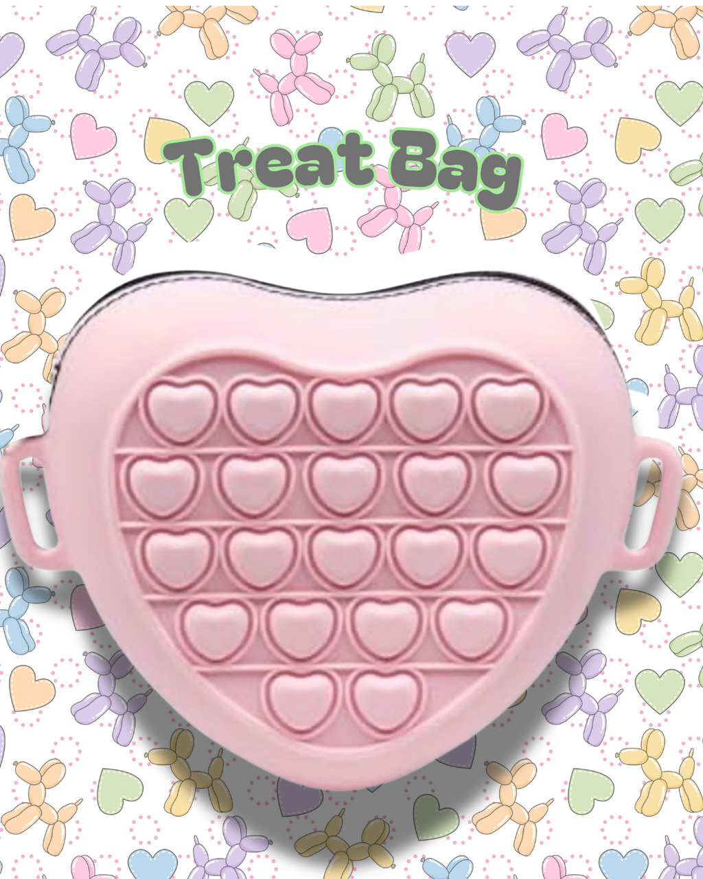 Pink Heart Fidget Treat Bag