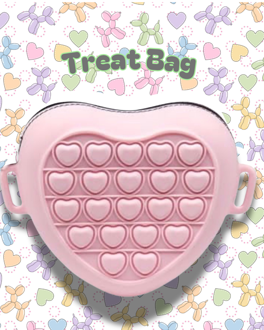 Pink Heart Fidget Treat Bag