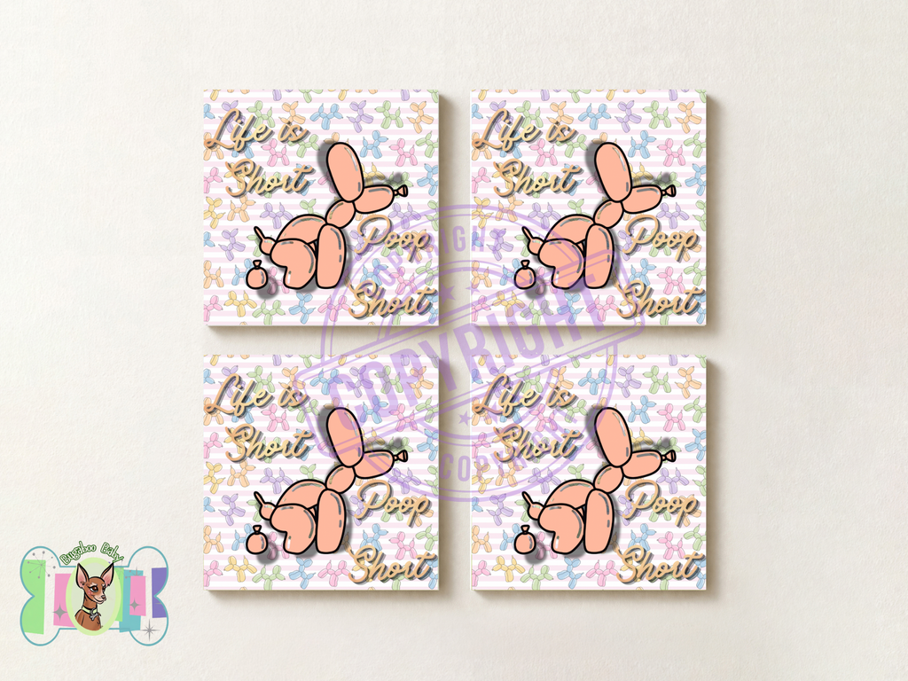 1 Canvas - Peach Balloon Dog