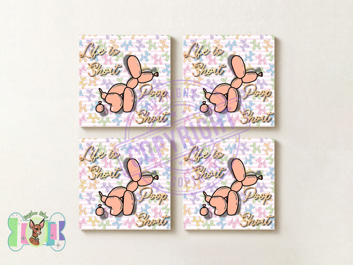 1 Canvas - Peach Balloon Dog