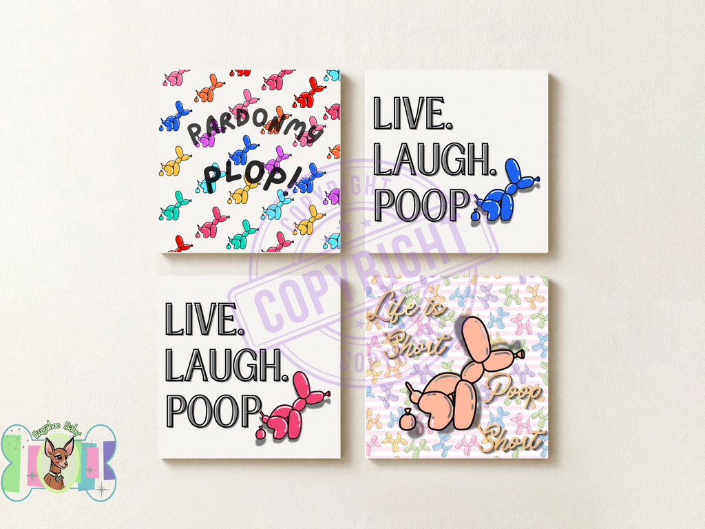1 Canvas - Peach Balloon Dog