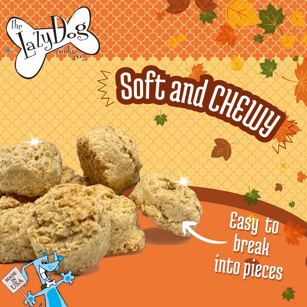 The Lazy Dog Cookie Co. Mutt Mallows Pumpkin Spice Latte Soft-Baked Dog Treats, 5-oz bag