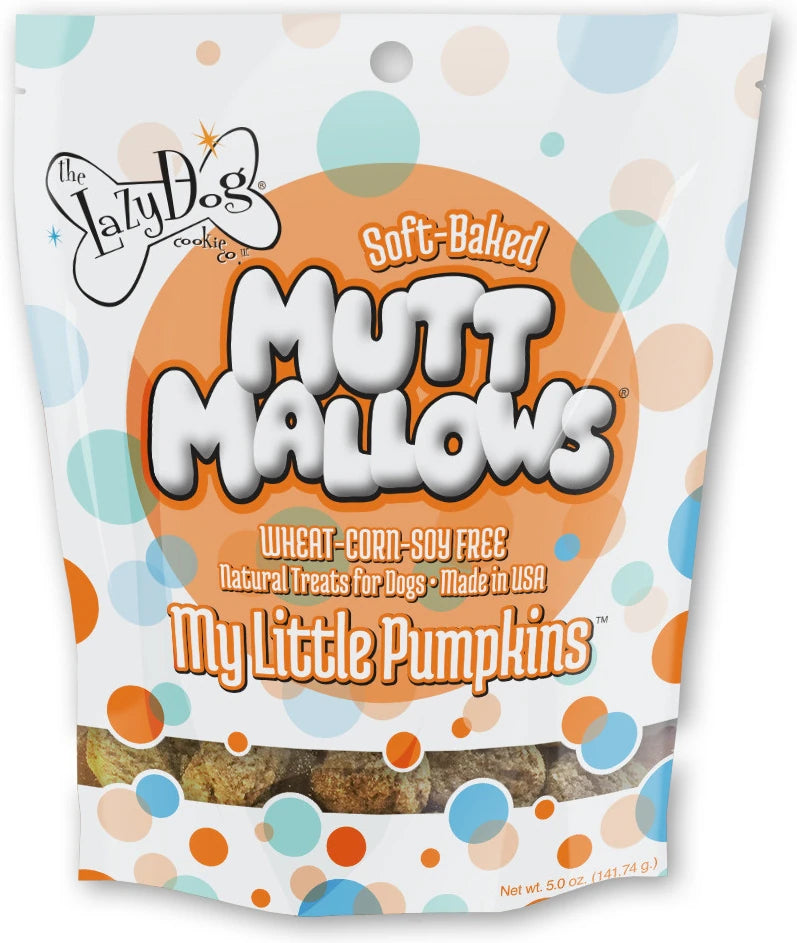 The Lazy Dog Cookie Co. Mutt Mallows My Little Pumpkins Baked Dog Treats, 5-oz bag