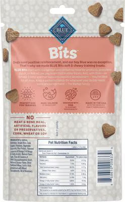 Blue Buffalo Blue Bits Savory Salmon Recipe Chicken Free Soft-Moist Training Dog Treats, 4-oz bag