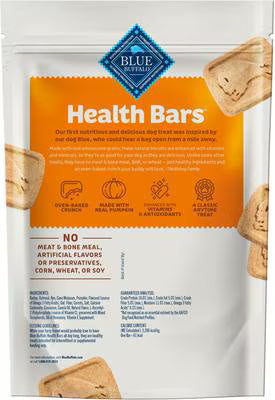 Blue Buffalo Health Bars Baked with Pumpkin & Cinnamon Dog Treats, 1-lb bag