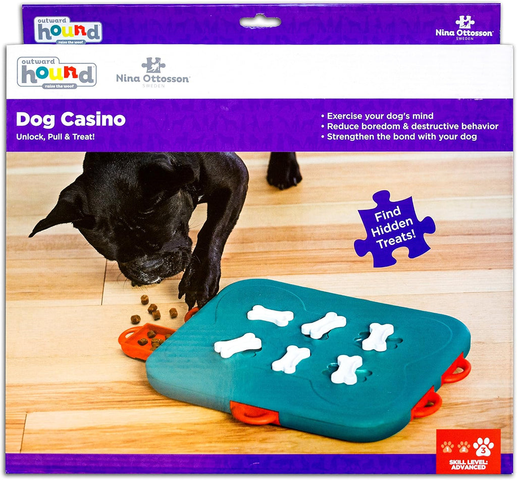 Outward Hound Nina Ottosson Dog Casino Dog Toy Treat Puzzle, 14"